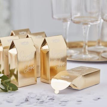 Confetti doosje Gold met confetti, Ophalen of Verzenden, Nieuw