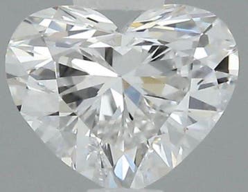 1 pcs Diamant (Natuurlijk) - 0.44 ct - Hart - E - IF -, Nieuw