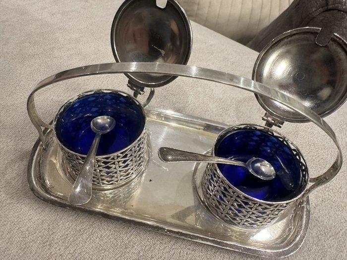 Sauskom - .800 zilver - Antiek zoutset, Antiek en Kunst, Antiek | Goud en Zilver