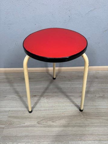 Kruk - Metaal, Hout - Vintage kruk