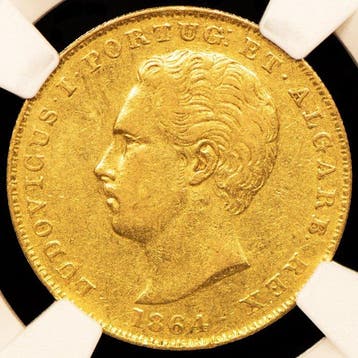 Portugal. D. Luís I (1861-1889). 2000 Reis 1864 - NGC - XF, Postzegels en Munten, Munten | Europa | Niet-Euromunten