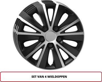 Versaco Rapide Wieldoppen - 15 inch - zilver met zwart - 4, Ophalen of Verzenden, Gebruikt