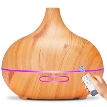 Aroma Diffuser Houtlook met Afstandsbediening LED, Verzenden, Nieuw