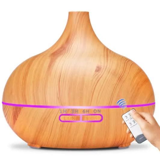 Aroma Diffuser Houtlook met Afstandsbediening LED, Witgoed en Apparatuur, Luchtbehandelingsapparatuur, Nieuw, Verzenden