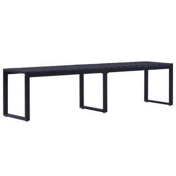 vidaXL Tuinbank 180 cm PS-plaat zwart, Verzenden, Nieuw