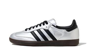 adidas Samba OG Silver Metallic Black Gum (W), Nieuw