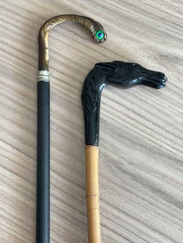 Wandelstok (2) - Antieke flaneerstokken, Antiek en Kunst