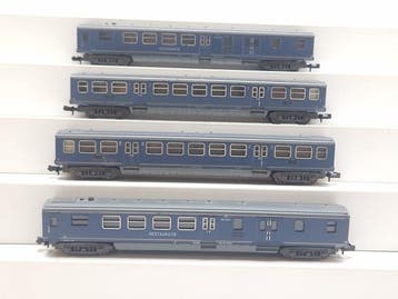 Minitrix N - 3020/3021 - Modeltrein personenwagen (4) - 4, Hobby en Vrije tijd, Modeltreinen | N-Spoor, Nieuw