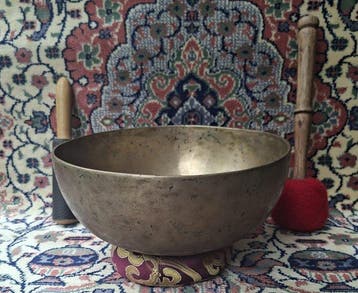 Klankschaal - Oude Jambati Klankschaal bijna 21 cm - -, Nieuw