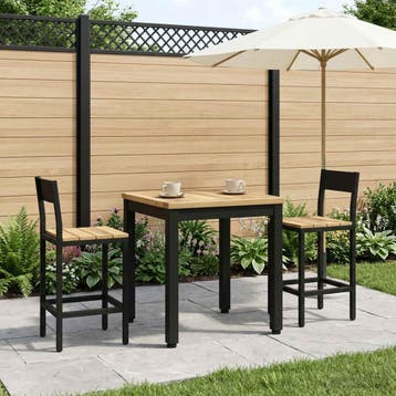 vidaXL Salontafel Wit en zwart 40 x 40,5 x 36 cm Massief, Huis en Inrichting, Tafels | Salontafels, Verzenden, Nieuw, Overige houtsoorten