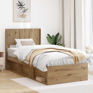 vidaXL Hoofdbord Artisanaal eiken PB, Verzenden, Nieuw, Bruin, Hout