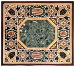 Tafel - Veelkleurig marmer - Piano met marmeren inleg