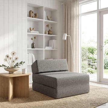 vidaXL Vouwbare Bankbed Lichtgrijs 60 x 70 x 41 cm Stof, Verzenden, Nieuw, Stof, Minder dan 150 cm