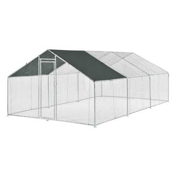 Kippenren Wels buitenren 3x6x2 m donkergroen pro.tec, Verzenden, Nieuw