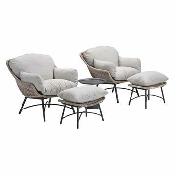 Garden Impressions Selene loungestoelen vintage willow -, Verzenden, Nieuw
