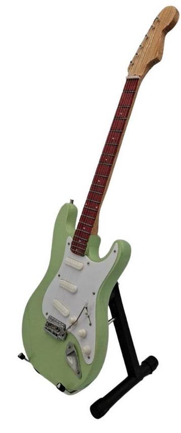 Miniatuur replica Fender Stratocaster gitaar - Eric Clapton, Ophalen of Verzenden, Nieuw, Pop, Beeldje of Miniatuur