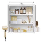 LED Badkamer Spiegelkast – Wandkast met Plank en Opbergbakke, Verzenden, Nieuw