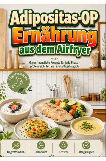 Adipositas-Op Ernährung Aus Dem Airfryer: Magenfreundliche R, Ophalen of Verzenden, Nieuw, Mia Fitwell