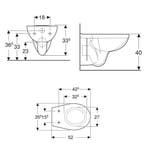 Up100 Toiletset 67 Geberit Econ Compact Rimfree Met Zitting, Ophalen of Verzenden, Nieuw
