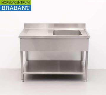 HCB RVS Spoeltafel spoelbak rechts 120 x 70 cm Horeca, Ophalen of Verzenden, Nieuw in verpakking