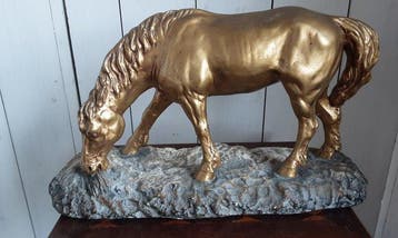 Beeld, Paard - 26 cm - Gips