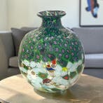 Vaas - Grote vaas met millefiori-murrine - Ø 20 cm -