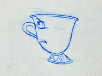 Walt Disney – Chip-animatie tekening - Beauty and the Beast, Nieuw