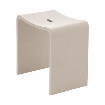 Kruk BWS Cruz 40x30x42,5 cm Solid Surface Beige, Ophalen of Verzenden, Nieuw, Bad