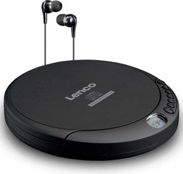 Discman - CD Speler - MP3 Speler - Anti Shock - Zwart - Lenc, Verzenden, Zo goed als nieuw