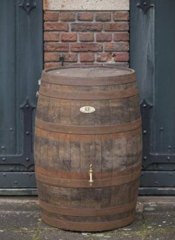Regenton whiskyvat geborsteld messing kraan ACTIEKNALLER, Met kraantje, 150 liter of meer, Nieuw, Ophalen of Verzenden