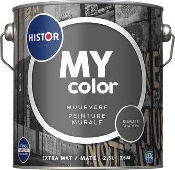 Histor My Color Muurverf - Extra Mat Summer Shadow 2.5L, Minder dan 5 liter, Verzenden, Nieuw, Verf