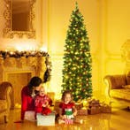 2dekans | 6.5 Feet Pre-lit Hinged Pencil Christmas Tree, Diversen, Kerst, Ophalen of Verzenden, Zo goed als nieuw