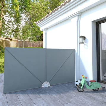 vidaXL Terrasscherm inklapbaar 300x150 cm grijs, Verzenden, Nieuw