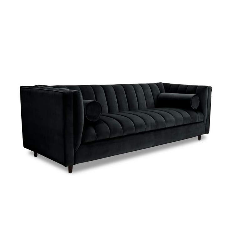 Bankstel Joure - rechte banken - Zwart, Huis en Inrichting, Banken | Bankstellen, Nieuw, Stof