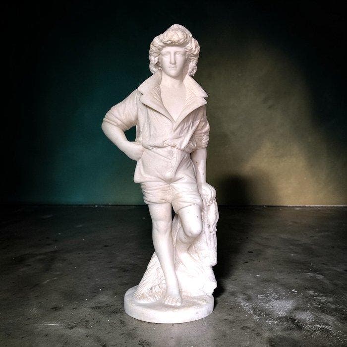 Beeld, Masaniello Giovane Pescatore Napoletano - 60 cm -, Antiek en Kunst, Antiek | Keramiek en Aardewerk