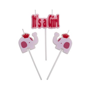 Taartkaarsjes Geboorte Its a Girl**, Verzenden, Nieuw