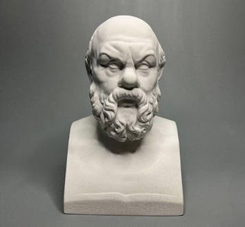 Decoratief ornament - Socrates gipsen borstbeeld