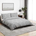 vidaXL Dekbedovertrekset 260x220 cm katoen grijs, Verzenden, Nieuw, Grijs