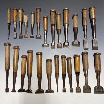 Tataki Oire Nomi | Bench Chisels Set - Werkgereedschap (25), Antiek en Kunst