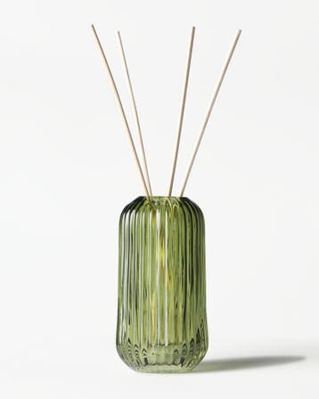 HEMA Vaas 8.4x10cm Bink glas ribbel groen, Verzenden, Nieuw, Groen
