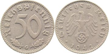 Duitsland 50 Pfennig 1942 G vz zaponiert ! J 372 aluminium, Verzenden