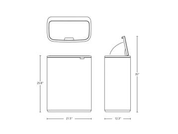 Brabantia Bo Touch Bin - Prullenbak - 60 liter - Soft Grey, Huis en Inrichting, Verzenden, Zo goed als nieuw