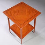 Satijnhouten bijzettafel ca 1890  met gevierendeelde bladen, Antiek en Kunst, Ophalen of Verzenden