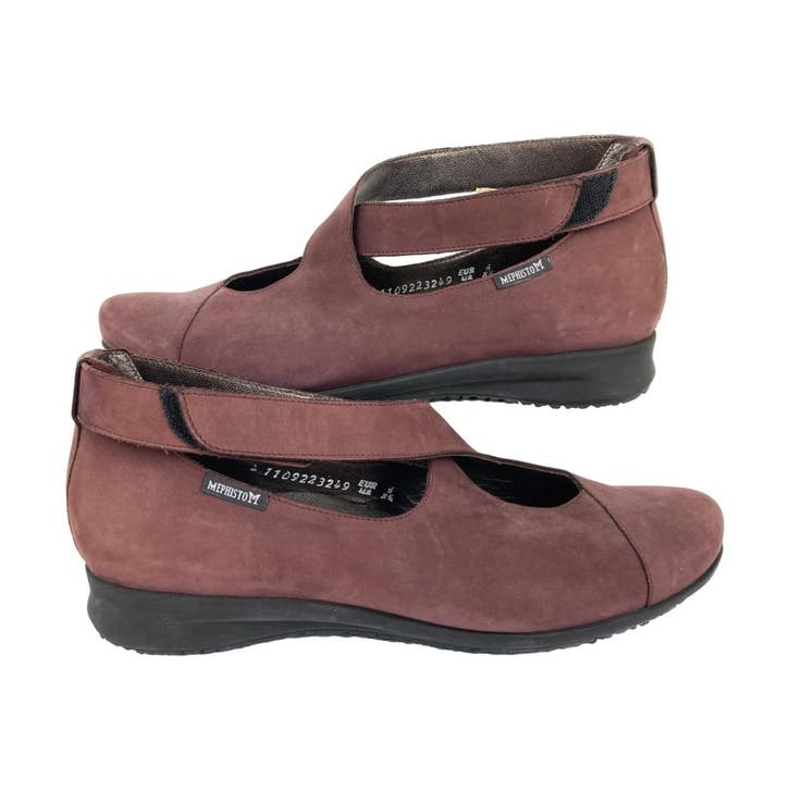 Mephisto - Suède ballerinas - Aubergine -Maat 6 (=40,5), Kleding | Dames, Schoenen