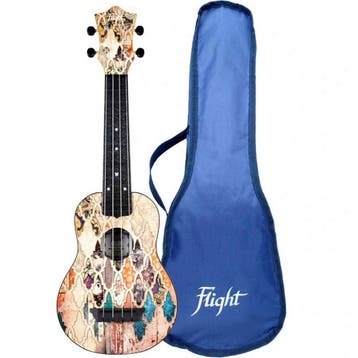 Flight TUS-40 GRANADA Soprano Ukulele met Linden Top, ABS, Ophalen of Verzenden, Nieuw