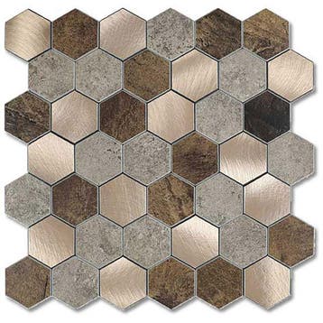 Zelfklevend Mozaiek Hexagon Koper V-Groef, Ophalen of Verzenden, Nieuw