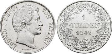 Gulden 1842 Bayern Ludwig I 1825-1848, Verzenden