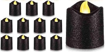 LED Minikaarsje Glitter Zwart per stuk, Ophalen of Verzenden, Nieuw