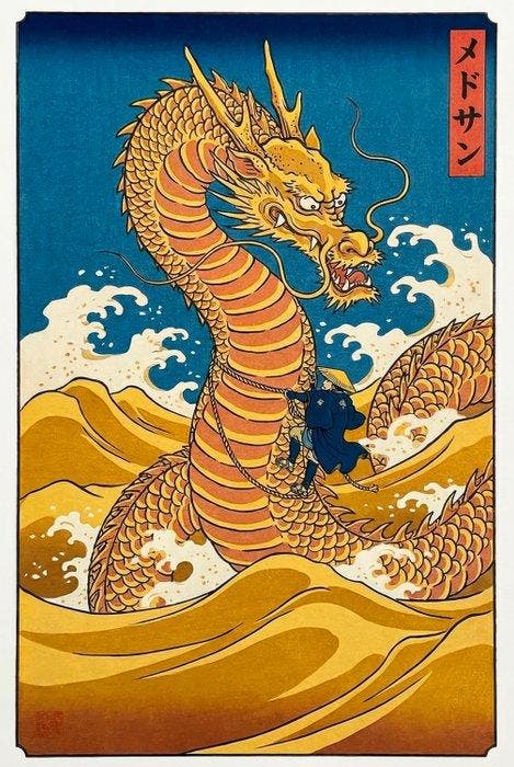 MEDSAN - Edo Sandrider () - Hand Signed, Antiek en Kunst, Kunst | Designobjecten