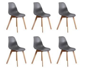 KITO Stoelen Grijs 6x | Familieproof | Laatste Stuks!, Kunststof, Nieuw, Ophalen of Verzenden, Vijf, Zes of meer stoelen